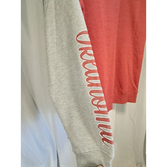 NWT Women's Oklahoma Sooners Pullover Crimson Gray Sweatshirt Large - Picture 7 of 11